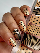 Load image into Gallery viewer, Golden Geometric Nail Wrap