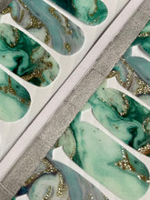 Load image into Gallery viewer, Jaded Marble Nail Wraps