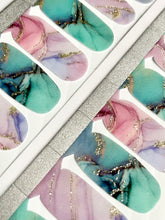 Load image into Gallery viewer, Watercolored Mable Nail Wraps