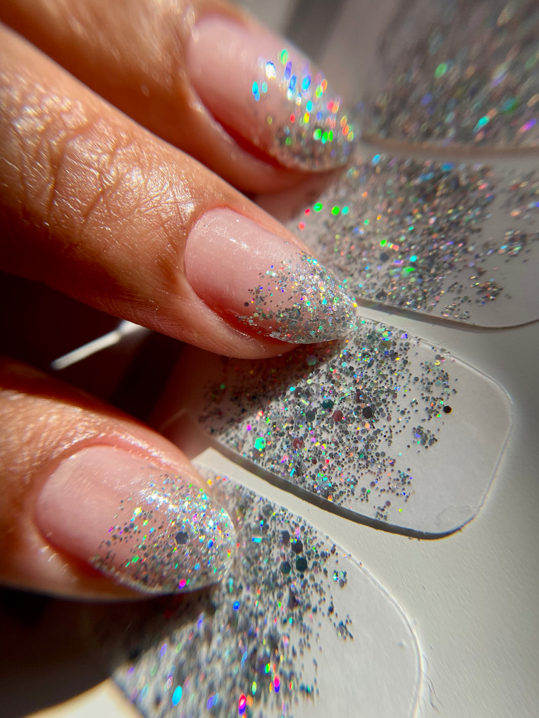 Silver Dusted Nail Wraps